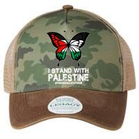 I Stand With Palestine Free Palestine Butterfly Legacy Tie Dye Trucker Hat