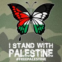 I Stand With Palestine Free Palestine Butterfly Legacy Tie Dye Trucker Hat