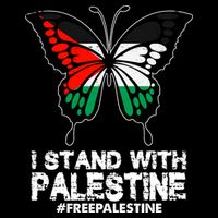 I Stand With Palestine Free Palestine Butterfly 16 in Basic Backpack