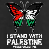 I Stand With Palestine Free Palestine Butterfly 25L Jumbo Tote