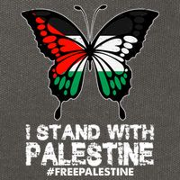 I Stand With Palestine Free Palestine Butterfly Cotton Canvas Backpack