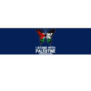 I Stand With Palestine Free Palestine Butterfly Bumper Sticker