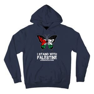 I Stand With Palestine Free Palestine Butterfly Tall Hoodie