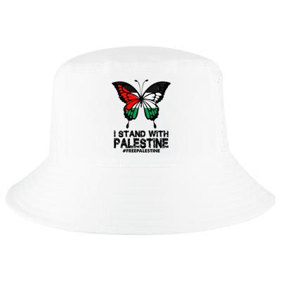 I Stand With Palestine Free Palestine Butterfly Cool Comfort Performance Bucket Hat