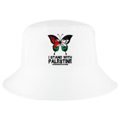 I Stand With Palestine Free Palestine Butterfly Cool Comfort Performance Bucket Hat