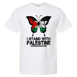 I Stand With Palestine Free Palestine Butterfly Garment-Dyed Heavyweight T-Shirt