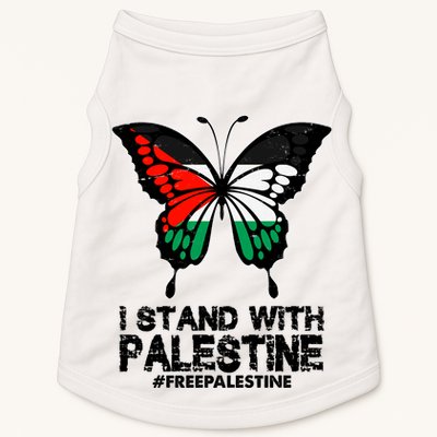 I Stand With Palestine Free Palestine Butterfly Doggie Tank