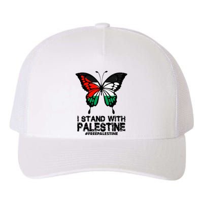 I Stand With Palestine Free Palestine Butterfly Yupoong Adult 5-Panel Trucker Hat