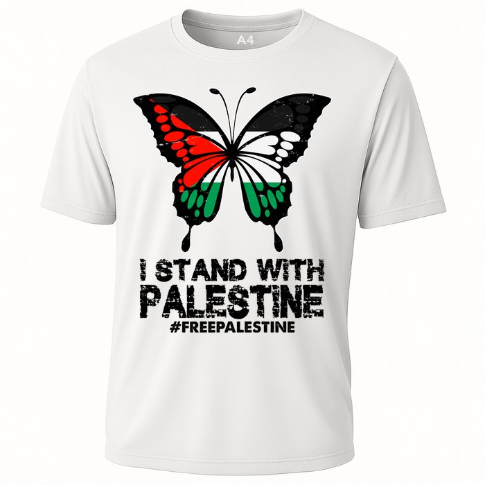 I Stand With Palestine Free Palestine Butterfly Performance Shirt