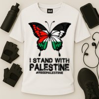 I Stand With Palestine Free Palestine Butterfly Performance Shirt