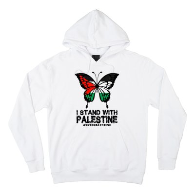 I Stand With Palestine Free Palestine Butterfly Hoodie