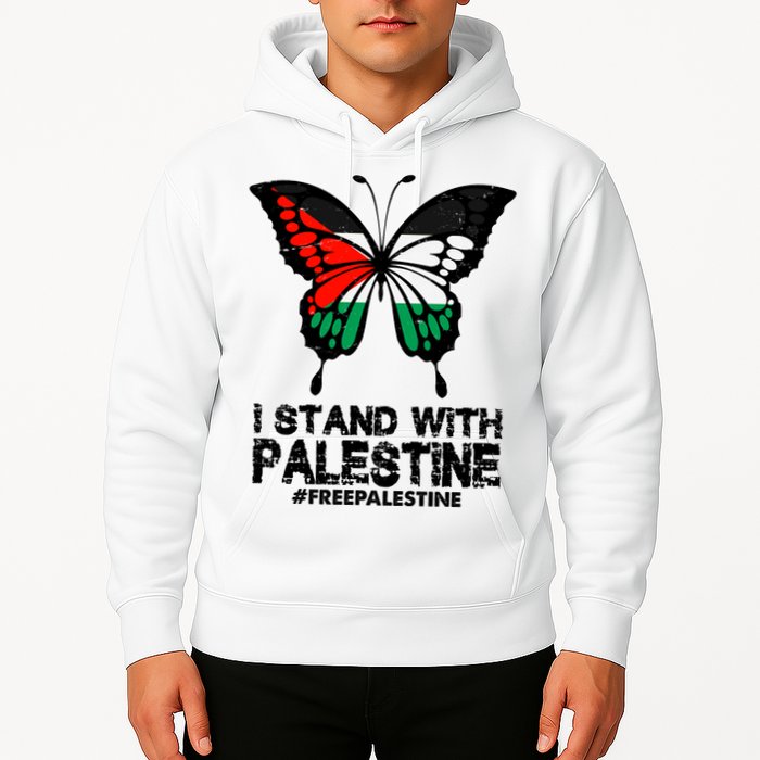 I Stand With Palestine Free Palestine Butterfly Hoodie