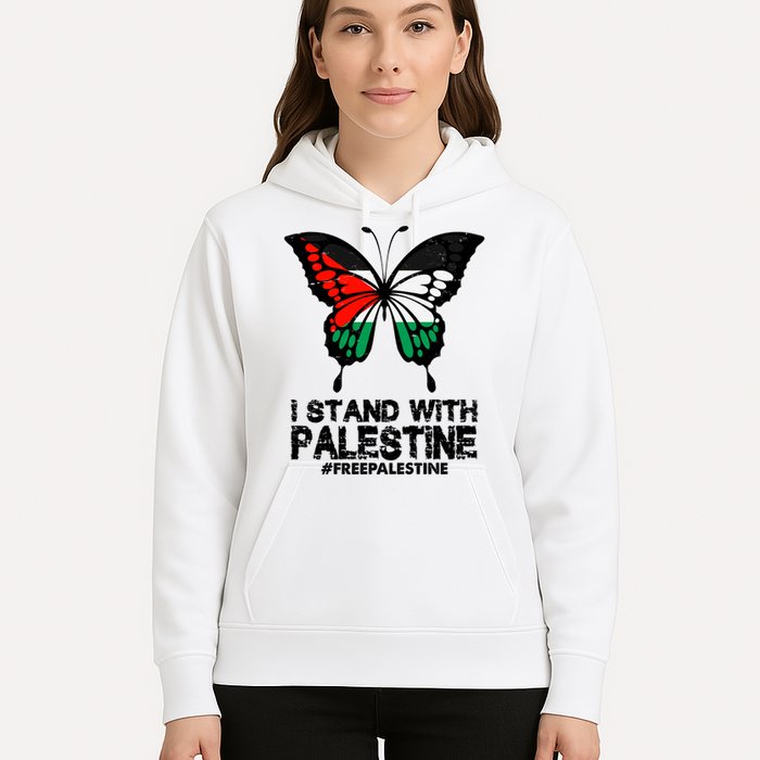 I Stand With Palestine Free Palestine Butterfly Hoodie