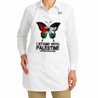 I Stand With Palestine Free Palestine Butterfly Apron