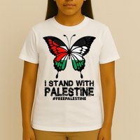 I Stand With Palestine Free Palestine Butterfly T-Shirt