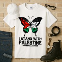 I Stand With Palestine Free Palestine Butterfly Tall T-Shirt