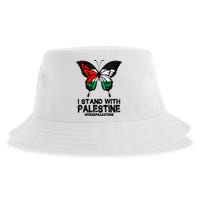 I Stand With Palestine Free Palestine Butterfly Sustainable Bucket Hat