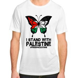 I Stand With Palestine Free Palestine Butterfly Adult ChromaSoft Performance T-Shirt