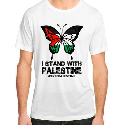 I Stand With Palestine Free Palestine Butterfly Adult ChromaSoft Performance T-Shirt