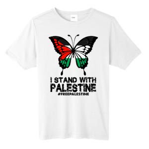 I Stand With Palestine Free Palestine Butterfly Tall Fusion ChromaSoft Performance T-Shirt