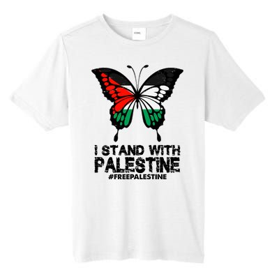 I Stand With Palestine Free Palestine Butterfly Tall Fusion ChromaSoft Performance T-Shirt