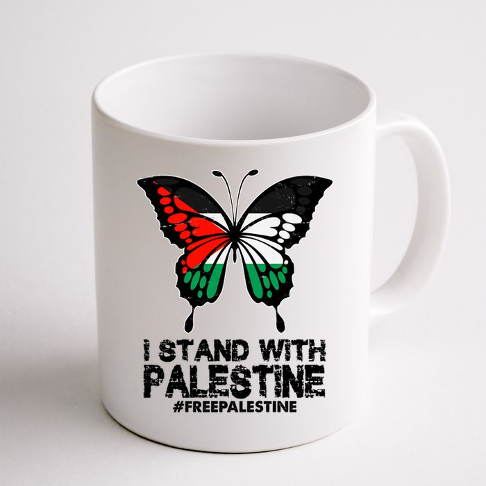 I Stand With Palestine Free Palestine Butterfly Mug