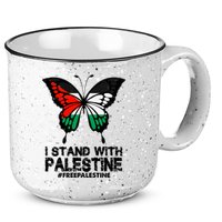I Stand With Palestine Free Palestine Butterfly 15oz Campfire Ceramic Mug