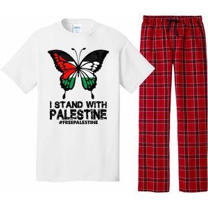 I Stand With Palestine Free Palestine Butterfly Pajama Set