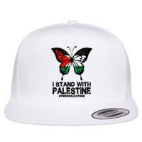 I Stand With Palestine Free Palestine Butterfly Flatbill Hat