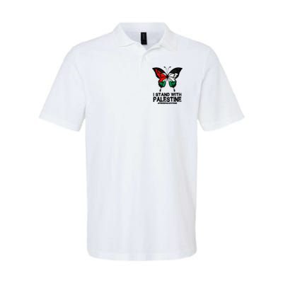 I Stand With Palestine Free Palestine Butterfly Polo