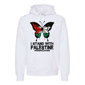 I Stand With Palestine Free Palestine Butterfly Premium Hoodie