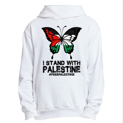 I Stand With Palestine Free Palestine Butterfly Urban Pullover Hoodie