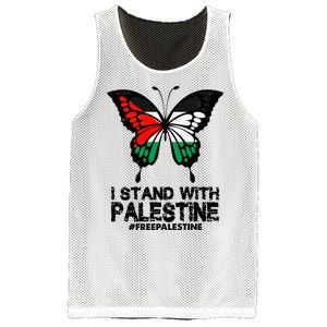 I Stand With Palestine Free Palestine Butterfly Mesh Reversible Basketball Jersey Tank