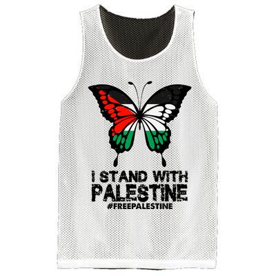I Stand With Palestine Free Palestine Butterfly Mesh Reversible Basketball Jersey Tank