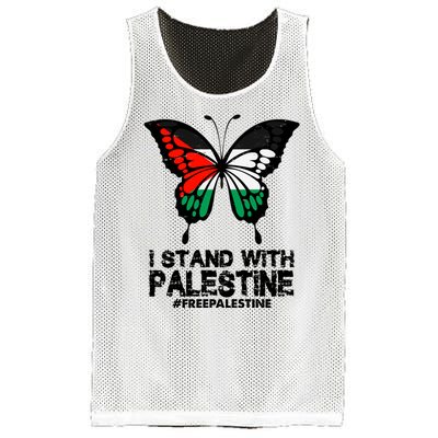 I Stand With Palestine Free Palestine Butterfly Mesh Reversible Basketball Jersey Tank