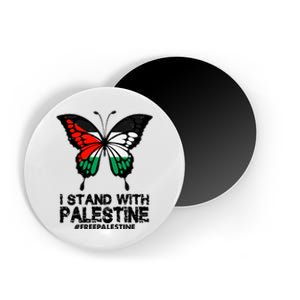 I Stand With Palestine Free Palestine Butterfly Magnet