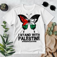 I Stand With Palestine Free Palestine Butterfly Premium T-Shirt
