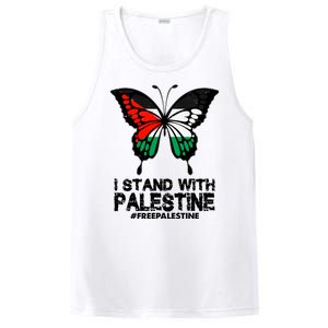 I Stand With Palestine Free Palestine Butterfly PosiCharge Competitor Tank