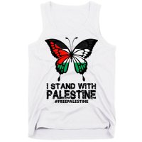 I Stand With Palestine Free Palestine Butterfly Tank Top