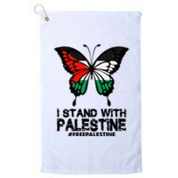 I Stand With Palestine Free Palestine Butterfly Platinum Collection Golf Towel