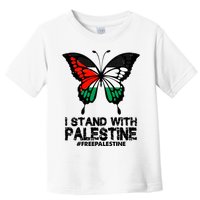 I Stand With Palestine Free Palestine Butterfly Toddler T-Shirt
