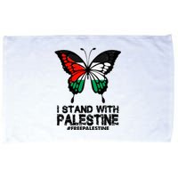 I Stand With Palestine Free Palestine Butterfly Microfiber Hand Towel