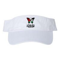 I Stand With Palestine Free Palestine Butterfly Valucap Bio-Washed Visor