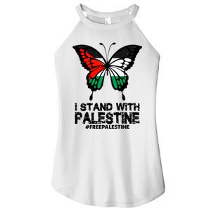 I Stand With Palestine Free Palestine Butterfly Women's Perfect Tri Rocker Tank