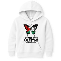 I Stand With Palestine Free Palestine Butterfly Kids Hoodie