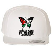 I Stand With Palestine Free Palestine Butterfly Wool Snapback Cap