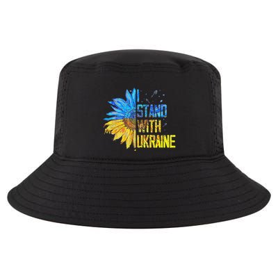 I Stand With Ukraine 2025 Ukrainian Flag Free Ukraine Cool Comfort Performance Bucket Hat