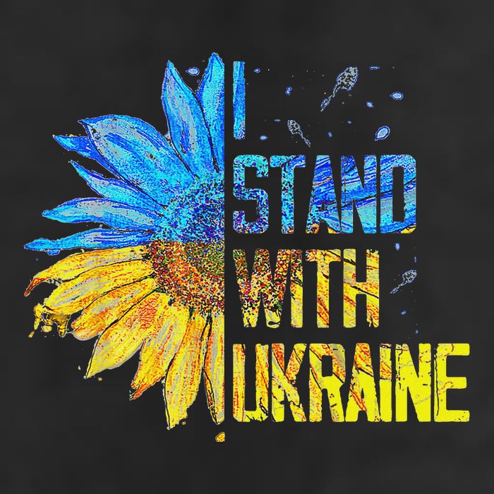 I Stand With Ukraine 2025 Ukrainian Flag Free Ukraine 7 Panel Mesh Trucker Snapback Hat