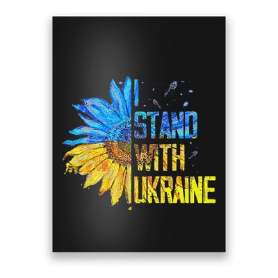 I Stand With Ukraine 2025 Ukrainian Flag Free Ukraine Poster