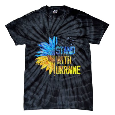 I Stand With Ukraine 2025 Ukrainian Flag Free Ukraine Tie-Dye T-Shirt
